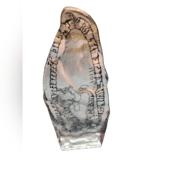 LINDSHAMMAR "RUNSTEN" Runic Inscription Crystal Glass Block Sweden In Org Box - Picture 2 of 9